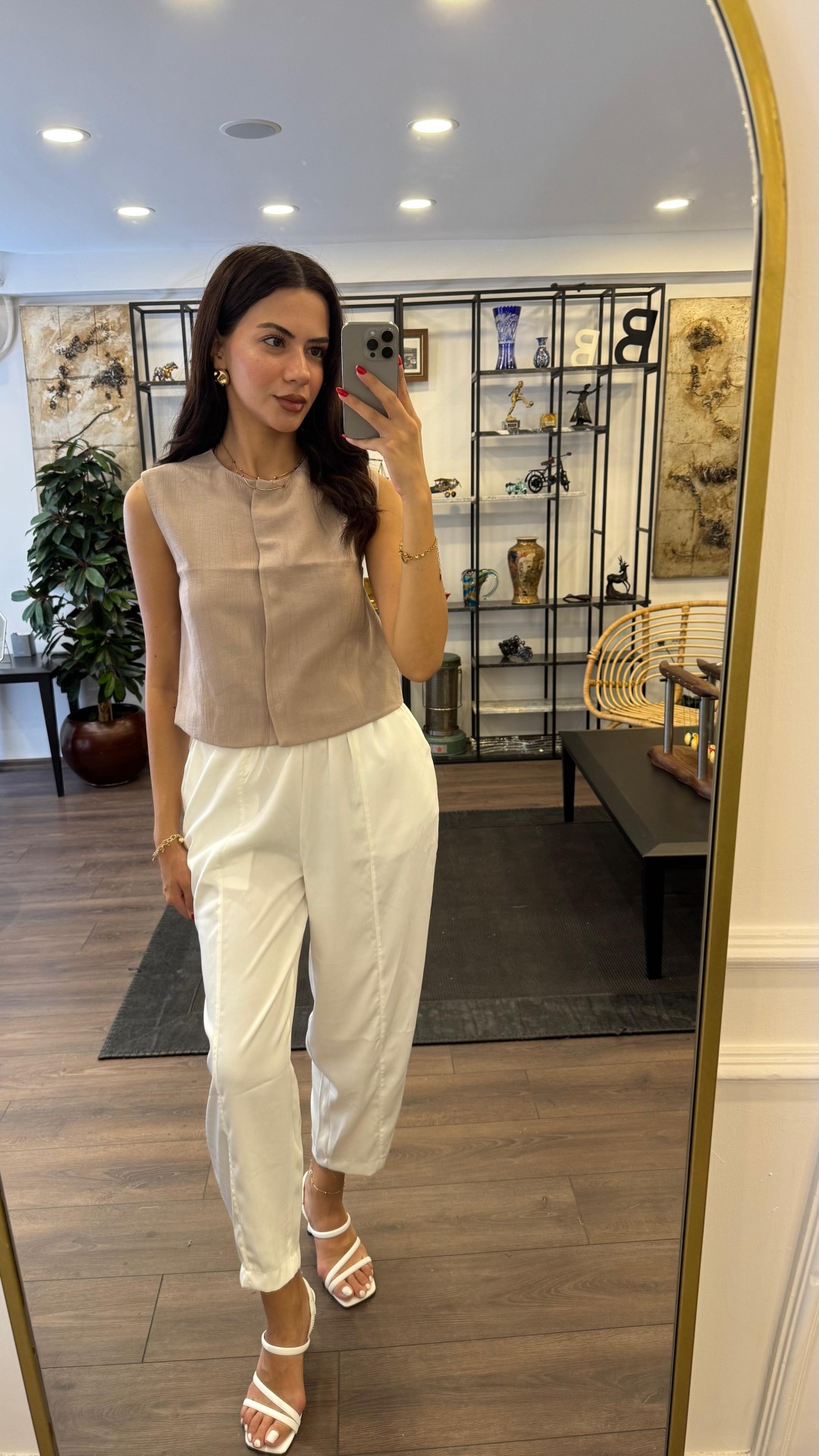 Çıtçıt Düğmeli Yelek - Bej